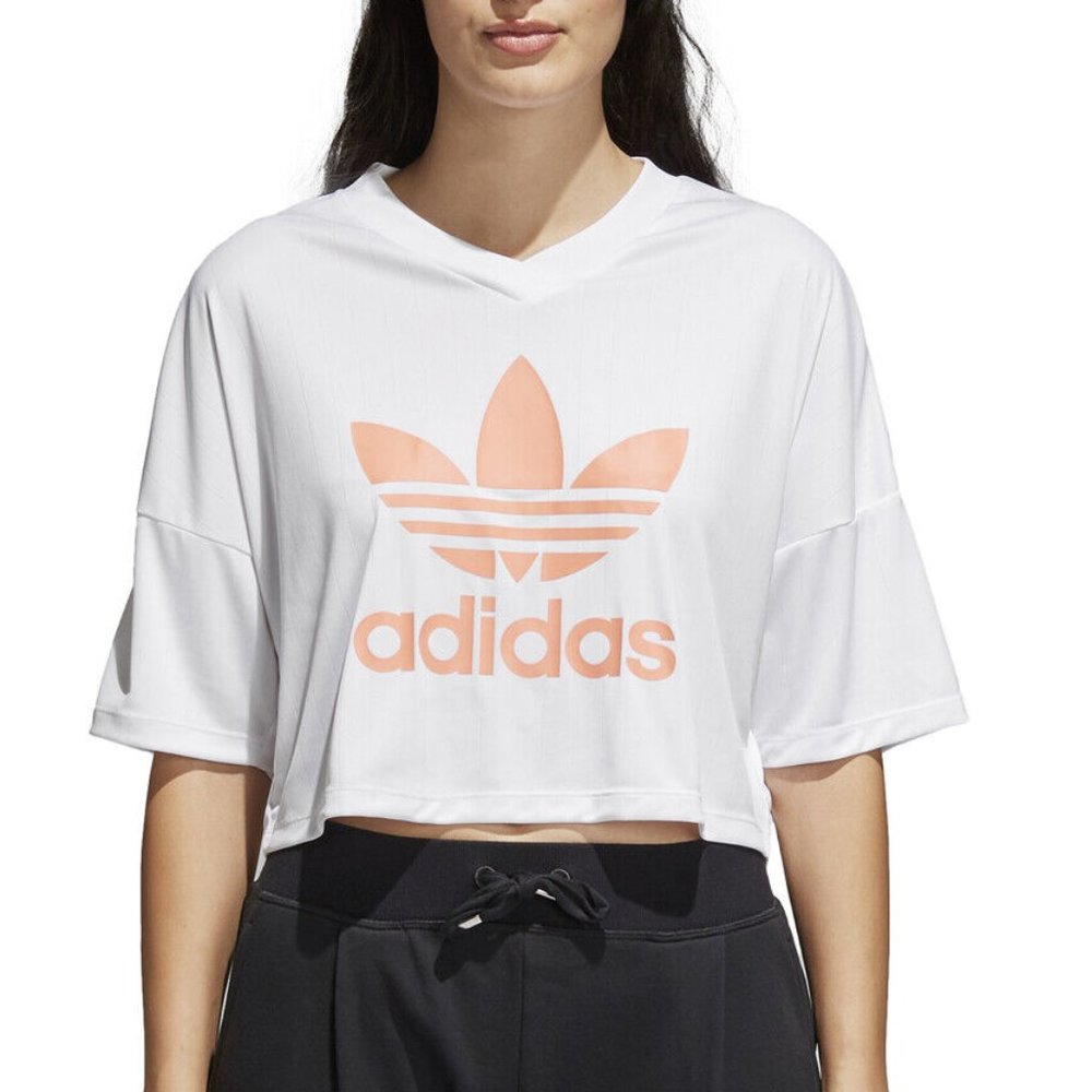 Adidas Women's Originals Trefoil Cropped Tee Size S
